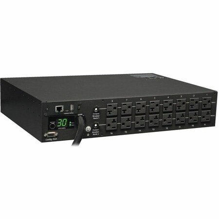 Eaton 2.9kW Single-Phase Monitored PDU - 120V Outlets 16 5-15/20R, L5-30P, 10 ft. 3.05 m Cord, 2U PDUMNH30