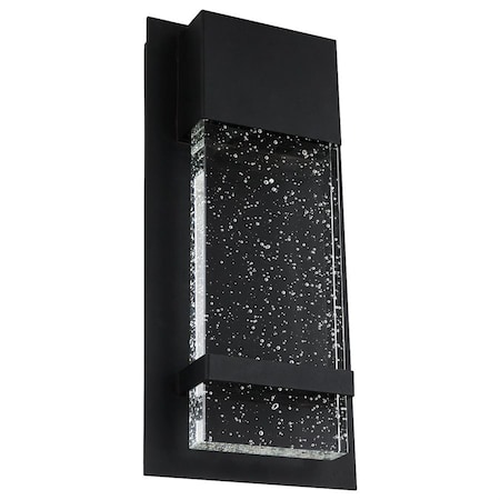 Sunlite 12W 600 Lumens Indoor/Outdoor Black LED Wall Sconce Rain Glass Panel ADA Compliant 3000K ETL 81170-SU