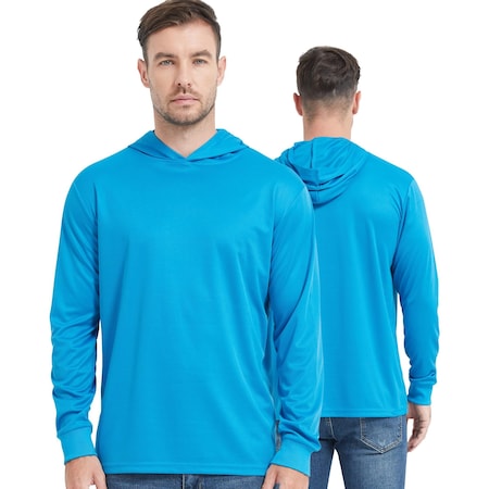 Protectx Sun Protection Hoodie, Polyester, Sky Blue, L, 2 PK HD-APL130-SKY-02-L
