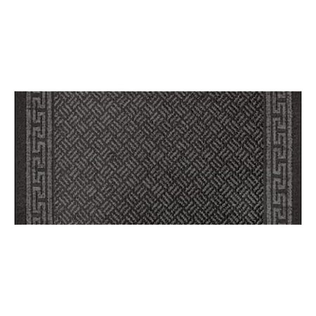 Multy Home MT1003657 Rug, 60 ft L, 26 in W, Runner, Greek Key Pattern, Polyester Rug, Gray 1003657EA