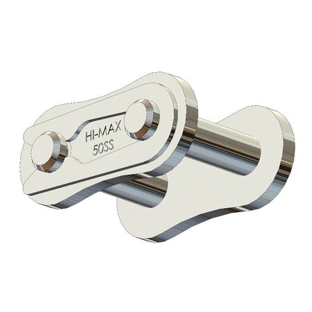 Senqcia Hi-Max Single Strand Spring Clip Connecting Link, 50SS chain, 5/8 P, 1.02 OAW, .2 Pin, 304SS 50SSHMCL