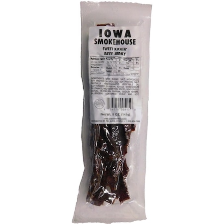Iowa Smokehouse Sweet Kickin Beef Jerky 5 oz Packet IS-5JSK