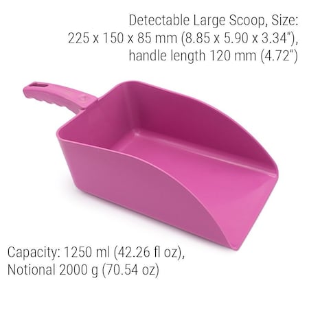 Detectamet Scoop, 8.85 in L, Pink, PK5 514-S088-P09-Z03