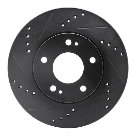 Dynamic Friction Co DFC Brake Rotor - Drilled and Slotted - Black 633-72034L