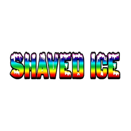 Signmission Shaved Ice, 12 Inch, Decal D-Shaved Ice