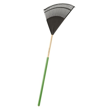 Landscapers Select Poly Lawn and Leaf Rake, 26 Tines, 48 in L Wood Handle 34586