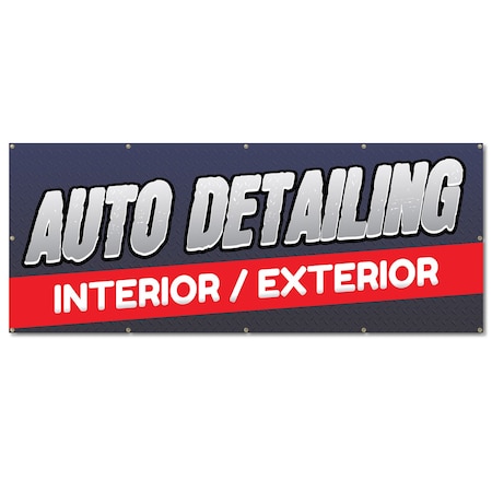 Signmission Auto Detailing, 48 Inch, Banner B-120-30341