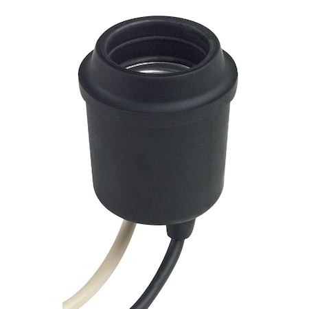 Leviton Keyless Medium Base Black Lamp Socket 003-00124-00D
