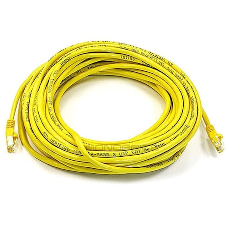 Monoprice Patch Cord, Cat 6, Booted, Yellow, 50 ft. 2326