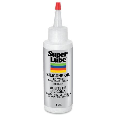 Super Lube 4 oz Bottle, Silicone Oil, 1,000 ISO Viscosity 56404