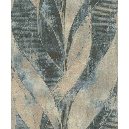 Advantage Blake Denim Leaf Wallpaper 4096-520064