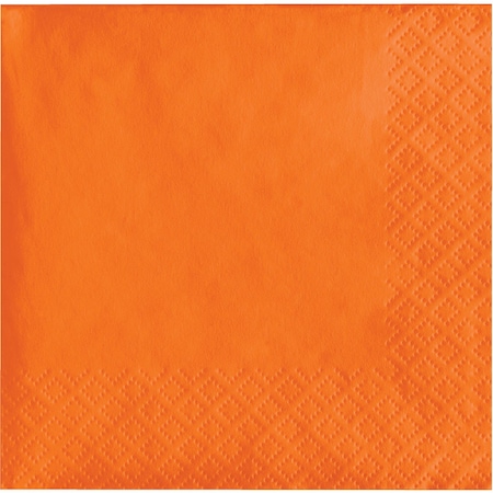Touch Of Color Sunkissed Orange Beverage Napkins, 5"x5", 600PK 139352154