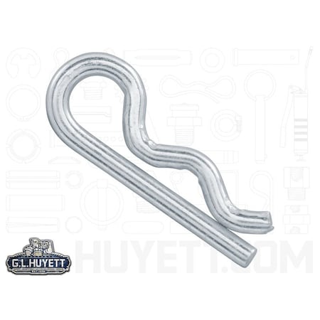 Huyett Bridge Pin, Zn Plt Spg Stl, .042 Wire Dia x .438 L x .080 In Eye Dia x Fits 1/16 to 1/8 Shft BP-232