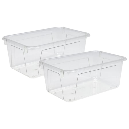 Storex Cubby Bin, PET (clear), 2PK 62464U05C