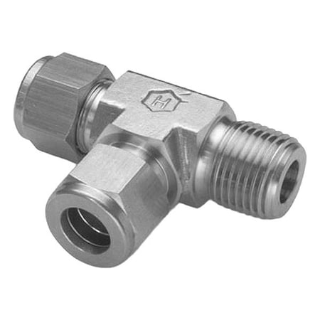 Ham-Let Tee, SS, Tube 3/8", MNPT 1/4", Tube 3/8" 771L SS 3/8 X 1/4