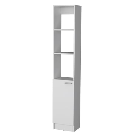 Homeroots 13" White Wood Freestanding Single Door Bathroom Vanity 558544