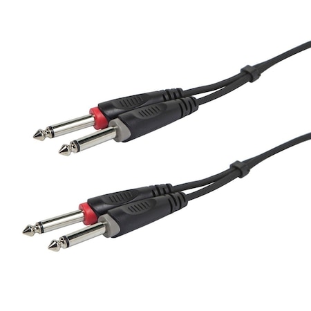 Monoprice Dual 1/4" Ts M Instrument Cable, 10 ft. 601461