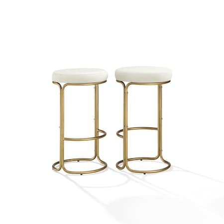 Crosley Carson 2-Piece Counter Height Bar Stool Set CF502726GL-CR