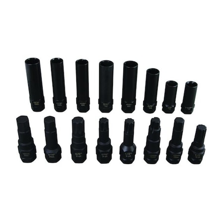 Calvan 16Pc Spline Lugkey Socket Set 75510CV