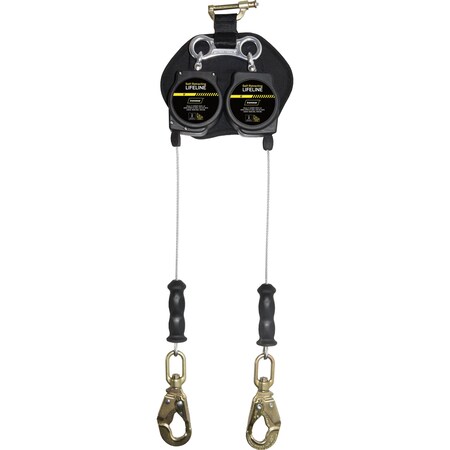 Ironwear 8' Galvanized Cable Dual LE SRL w/ Swivel Steel Snap Hooks 2408D-SSH-LE