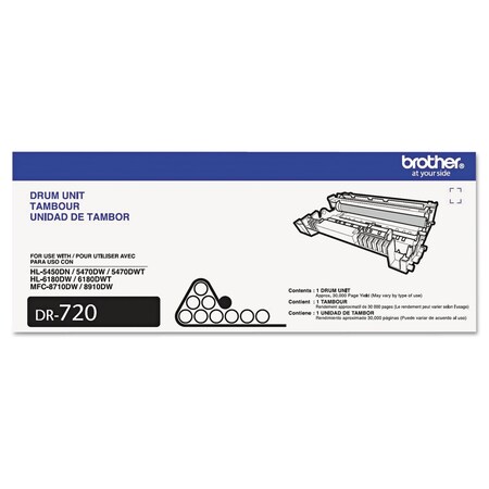 Brother Drum Cartridge, 30k Page-Yield, Black BRT-DR720