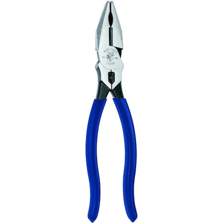 Klein Tools 8 5/8 in Linemans Plier High Leverage w/ Wire Crimper, Steel 12098