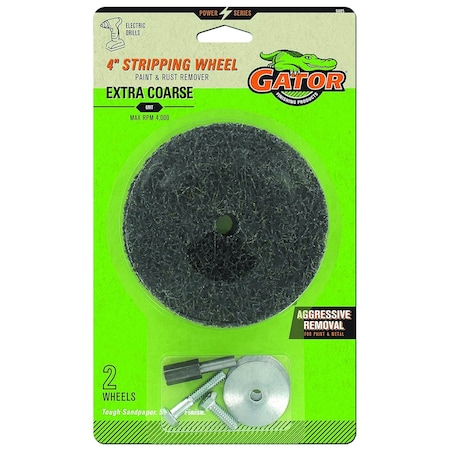 Gator Finishing 4 in. Paint and Rust Stripping Wheel, 2PK 9485GA