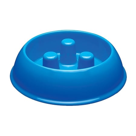 Proselect Slow Feeder Bowl, M, 40 oz Volume, Plastic, Blue ZX7082 15