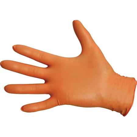 Workhorse 650 Series Single Use Nitrile Hand Protection Gloves, Powder-Free, Latex Free, 5 Mil, 100PK 650ORANGEL