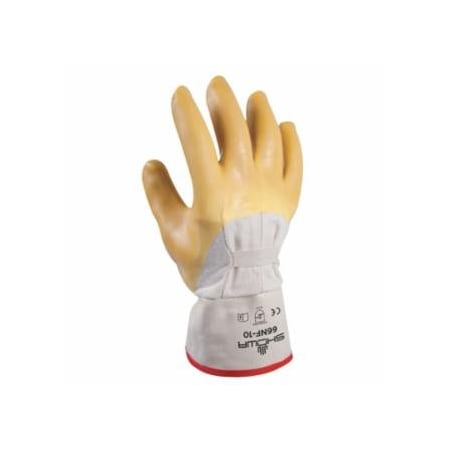 Showa 66NF General Purpose Latex Coated Gloves, Large, White/Natural 845-66NF-10