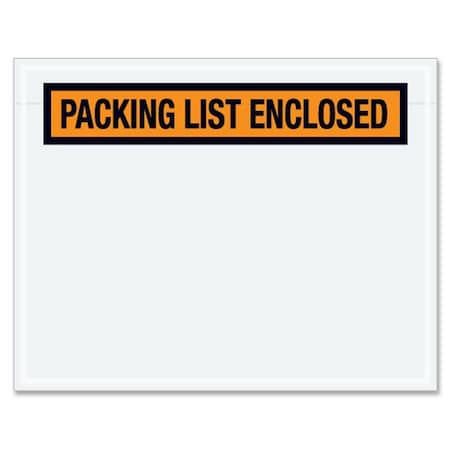 Zoro Select Packing List Envelopes, Orange, PK1000 PL19
