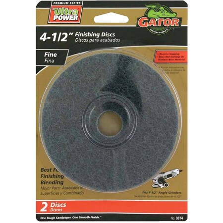 Gator Blade 4-1/2'' Fine Fiber Disc, 2PK 3874