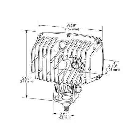 Grote Work Light - Rectangular; Pedestal Mount; 66 Watt; 6000 Lumens; 4.6 AMP At 14 Volts/ 2.4 AMP At 28 V 63Z51
