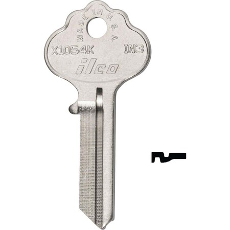 Kaba Ilco Nickel Plated File Cabinet Key IN3 / X1054K, 10PK AL5789102B