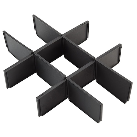 Milwaukee Tool Packout Drawer Divider Kit for 3 Drawer Tool Box, Plastic, 12-1/2 in L x 16-5/16 in W x 3 in H 48-22-8473