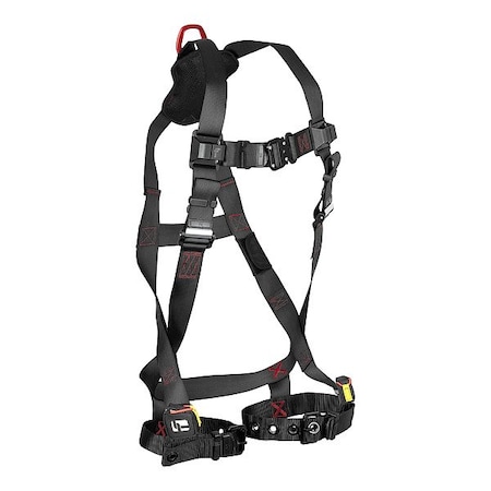 Falltech Not Applicable Full Body Harness, L/XL, 310 lb, Quick-Connect Chest/ Tongue Leg Straps, Back D-Ring 8143LXL