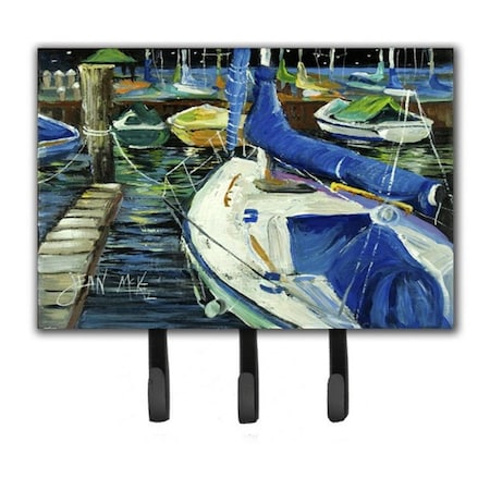 Carolines Treasures Night On The Docks Sailboat Leash and Key Holder JMK1031TH68