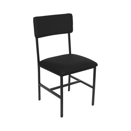 Bfm Seating Meghan Side Chair, Grade 4 Upholstered Seat & Back - Steel Frame - Sand Black Finish JS33CM2140-2140SB