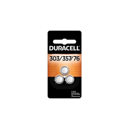 Duracell Duracell Silver Oxide 303/357/76 1.5 V 0.18 mAh Electronic/Watch Battery 3 pk D303/357B3P08