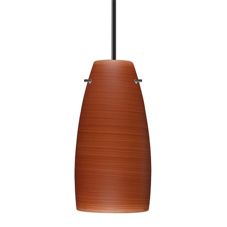 Besa Lighting Besa Tao 10 Pendant, Cherry, Black Finish, 1x 9W LED 1JT-1512CH-LED-BK