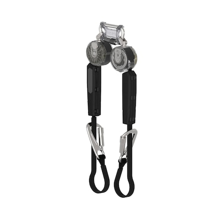 Msa Safety V-TEC Self Retracting Lifeline, Carabiner, Aluminum, 2 Leg(s), 400 lb Weight Capacity VTOHW-032-RJ-O-TB