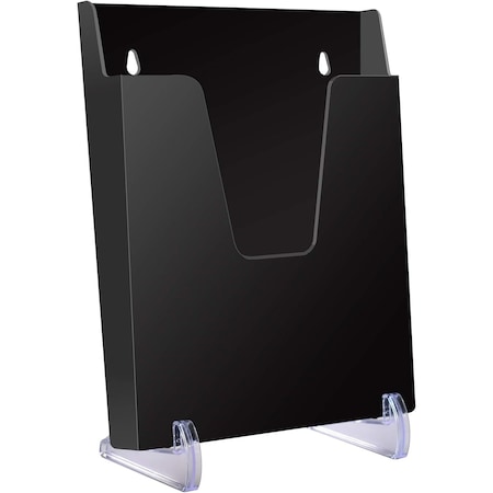 Acrimet Pocket File Holder Vertical Brochure Display (Wall or Countertop, Letter, Black) 863.4