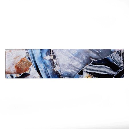 Apollo Tile Carnelian 3 in. x 12 in. Glossy Brown and Blue Glass Subway Wall and Floor Tile 5 sqft/case, 20PK APLAG8804BRBL