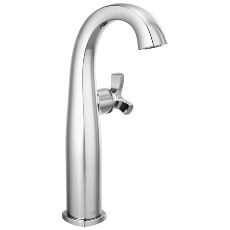 Delta Stryke Single Handle Vessel Bathroom Faucet, 6.44 in, Lumicoat Chrome 7776-PR-DST