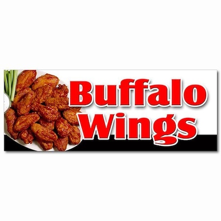 Signmission BUFFALO WINGS DECAL sticker hot wings spicy bone wing sauce deep fried, D-24 Buffalo Wings D-24 Buffalo Wings