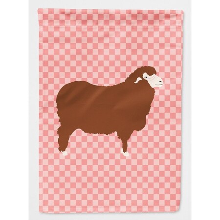Carolines Treasures Merino Sheep Pink Check Flag Canvas House BB7981CHF