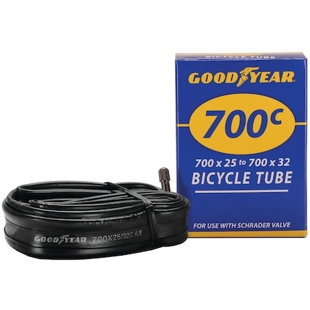 Kent Bicycle Tube, Butyl Rubber, Black, For 700c x 25 to 32 in W Bicycle Tires 91082