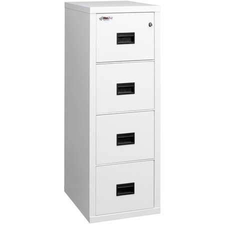 Fireking 4 Drawer, 1 Hr Fire & impact rated, 22" depth, Ltr/Lgl Arctic White 4R1822-CAW