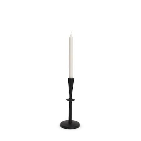 Homeroots 11" Black Metal Tabletop Taper Candlestick 608430