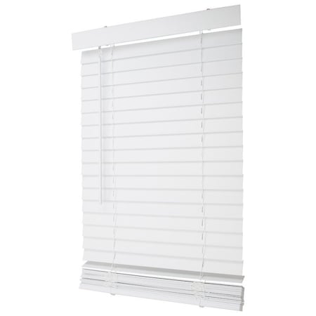 Simple Spaces Blind, 72 in L, 23 in W, Faux Wood, White FWMB-25